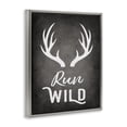 thumbnail image 3 of Stupell Industries Traditional Run Wild Antlers Gray Floating Frame Canvas Art, 17 x 21, by Ashley Calhoun, 3 of 8