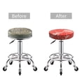 thumbnail image 3 of Uemuo Beef Steaks Pattern Round Bar Stool Seat Covers Washable Stool Cushion Slipcover Elastic Bar Chair Covers-12 inch, 3 of 7
