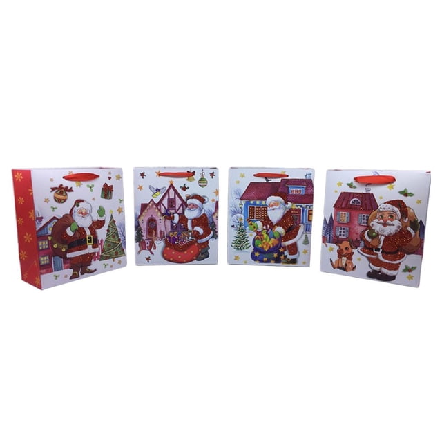 Bolsas de papel con Asa Gloria 12 Piezas Navidad Almacenaje de Adornos Festivos