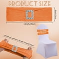 thumbnail image 5 of 100 Pack Spandex Stretch Chair Sashes Bows Elastic Chair Cover Bands Ties with Buckle Slider for Wedding Party Banquet Restaurant Baby Shower Chairs Decorations (Orange), 5 of 14