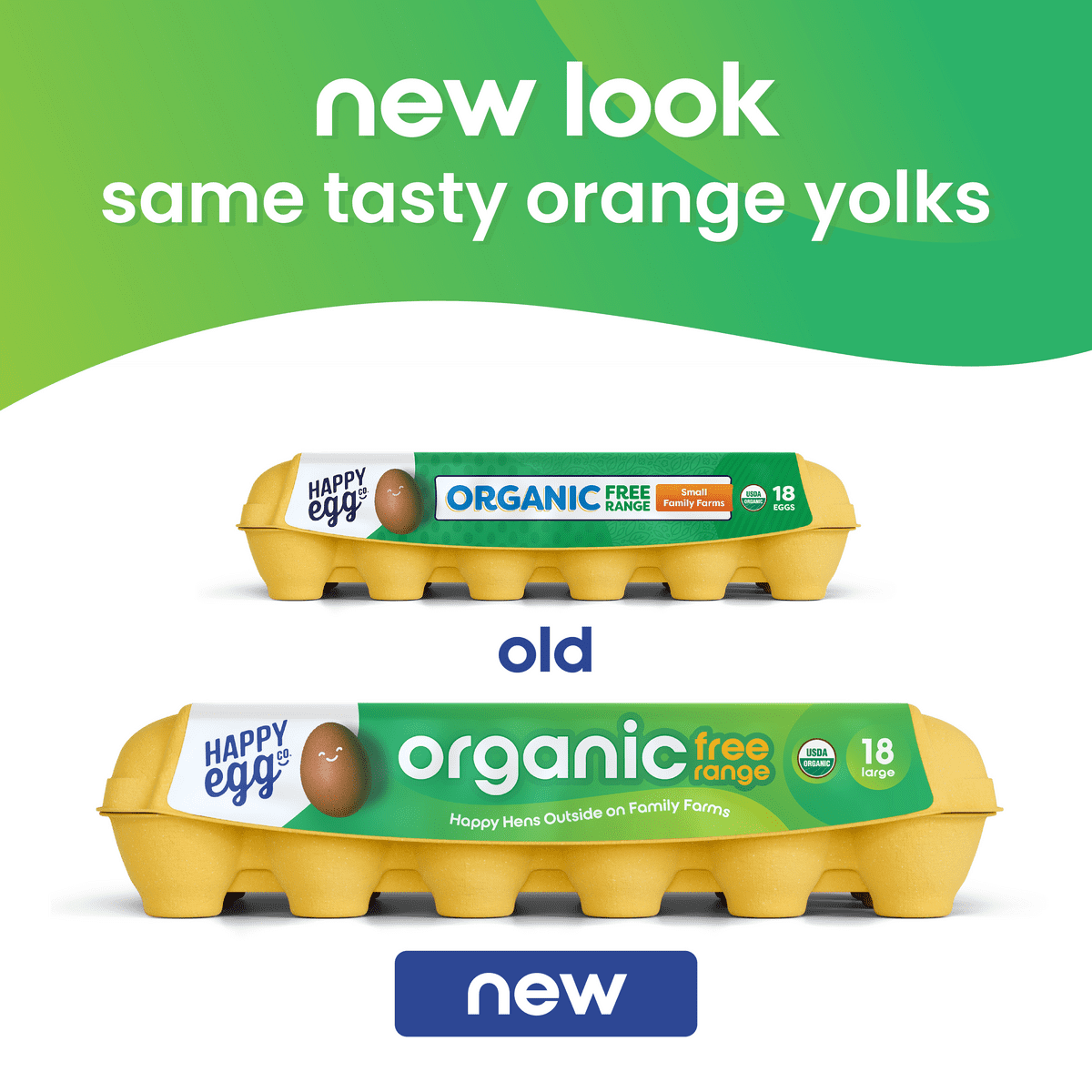 Happy Egg Co Organic Free-Range Large Brown Eggs, 18 Count