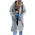 thumbnail image 3 of Winter Dresses for Women 2025 Fall Outfits for Women 2025 Winter Hooded Sports Plus Fleece Hoodie Casual Long-Sleeved Zipper Coat, 3 of 9