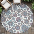 thumbnail image 3 of Dalyn Rugs Machine Washable Indoor/Outdoor Chantille ACN2187 Teal 8' x 8' Round Rug, 3 of 7