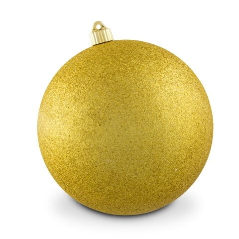 Gold Jumbo Glitter Ball Shatterproof Christmas Ornament, 8", by Holiday Time