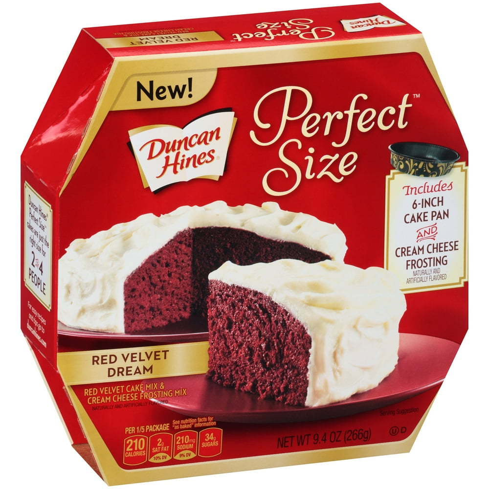Duncan Hines Perfect Size Red Velvet Dream Cake Mix & Cream Cheese