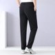 thumbnail image 3 of Pantalones de chándal de seda hielo para hombre - Pantalones deportivos holgados con bolsillos - Tejido de poliéster, cintura elástica, cintura alta, adecuados para el gimnasio y el uso diario, 3 of 3