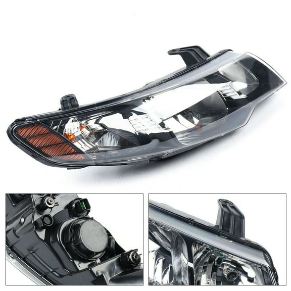 Black Front Right Side Headlight Clear Len Fit For Kia Forte Koup/Forte 2010-2013 Right Side Front Headlight Clear Lens For 2010-2013 Kia Forte/Forte Koup Passenger Side Right Halogen Headlight Lamp