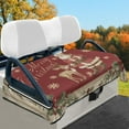 thumbnail image 2 of Yuyamidu Santa Claus Golf Cart Seat Covers, Reindeer Club Thick Car Seat Cover Blanket Cushion Cover, Christmas Travel Sports Golf Cart Accessories Decoration, Red, 2 of 8