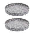 thumbnail image 1 of 2PCS 15x15x1.8cm Flowerpot Drip Tray Ceramic Cement Design Flowerpot Base Tray for Garden Balcony (Grey), 1 of 8