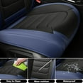 thumbnail image 2 of Florich Seat Covers Front Pair, Waterproof Faux Leather Seat Protectors, Auto Interior Cushions Fit for Most Cars Suv Trucks, Black&Blue, 2 of 7