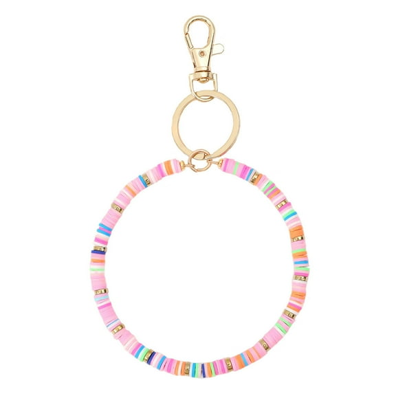 vnanda Rainbow Keychain Colorful Rainbow Polymer Clay Keychain Cute Everyday Accessory for Mobile Phones Bags More Polymer Mobile Phone Chain