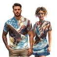 thumbnail image 2 of Aplkyhs Matching Couple Golf Shirts Bald Eagle American Flag Quarter Zip Matching Couple Sport Shirts Woman Golf Tennis Dress with Pocket Built in Shorts for Golf,Tennis,Hiking,Running,Gym, 2 of 6