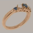 thumbnail image 3 of LBG British Made 10k Rose Gold Natural Sapphire & Opal Womens band Ring - 33 size options - Size 10, 3 of 6