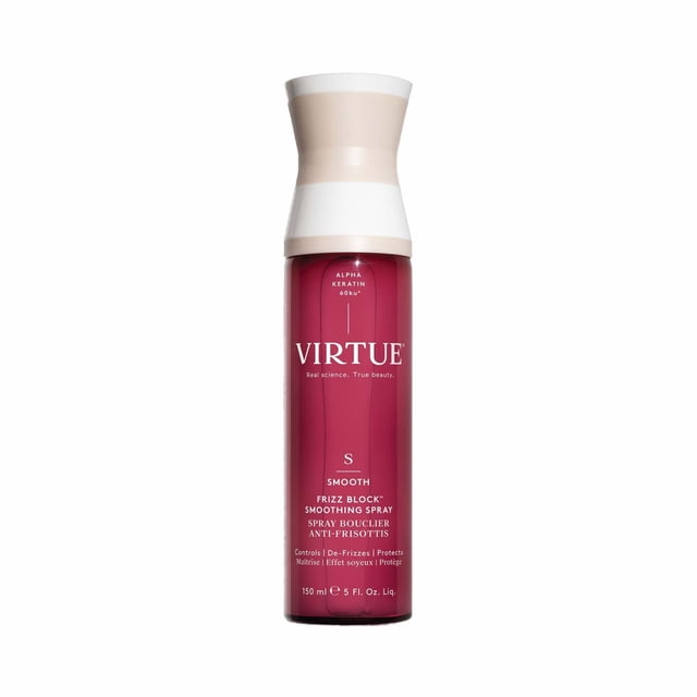 VIRTUE Frizz Block Suavizante Spray Control de Frizz Tratamiento para el cabello Protege del calor y la humedad Color 5 Fl Oz