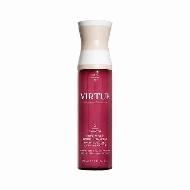 VIRTUE Frizz Block Suavizante Spray Control de Frizz Tratamiento para el cabello Protege del calor y la humedad Color 5 Fl Oz