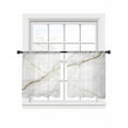 thumbnail image 6 of Marble Sheer Curtains for Living Room Bedroom Grey Golden Crack Minimalistic Abstract Sheer Curtains 54 Inch Long 2 Panels Set Light Filtering Curtain Window Treatments Drapes for Dining Room, 6 of 6