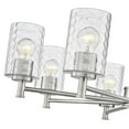thumbnail image 2 of Millennium Lighting  Ashli 3 Light Chandelier with Clear Honeycomb Glass Shades 8 Light - Brushed Nickel, 2 of 5