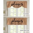 thumbnail image 4 of Tie Up Valance Curtain for Kitchen, Please Remove Your Shoes Rod Pocket Short Curtains Adjustable Tie-Up Shade Valances, Vintage Brown Black Window Treatment for Bathroom Living Room Bedroom, 4 of 7