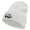 White, variant on Panda Embroidered 12 Inch Long Knitted Beanie - Birch OSFM