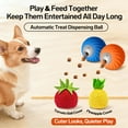 thumbnail image 2 of Risehigh Interactive Dog Toys Ball, 2 in 1 Dispensing Dog Puzzle Toy Puppy Enrichment Toys Food Dispenser Slow Feeder Pet Automatic Rolling Chase Toys to Keep Small Medium Large Dogs Cats Busy, 2 of 11