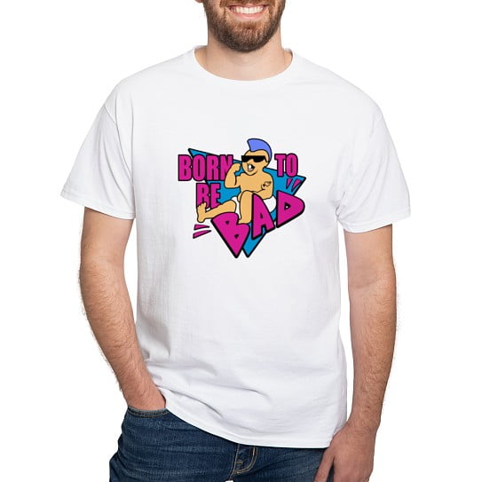 CafePress - Born To Be Bad White T Shirt - Men's Classic Cotton T-Shirts