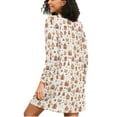 thumbnail image 2 of joogoo Gingerbread Christmas Cakes Women's Long Sleeve Nightgown Sleepwear L, 2 of 8