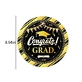 thumbnail image 3 of 50-Count Black Graduation Paper Plates,9-Inch Disposable Dinner Plates for Party,Gold Foil Graduation Theme Tableware, 3 of 5