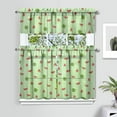 thumbnail image 2 of Kitchen Curtains 36 Inch Short - 3 Panel Set Watermelon Print, Rod Pocket Window Curtains 100% Polyester, Tropical Fruit Valance for Farmhouse, Cafe, Living Room, Bedroom, Easy Wash, 2 of 6