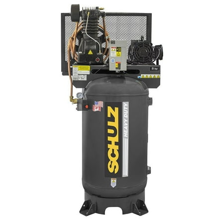 5-hp 80-gallon Schulz l-series single phase -580vl30x -1- vertical with a 7.5 hp pump