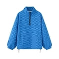 thumbnail image 5 of PBFRDSJ Women Polka Dot Jacket Quarter Zip Sweatshirts Collared V Neck 3/4 Sleeve Casual Pullover Shirts Sizes S-L, 5 of 8