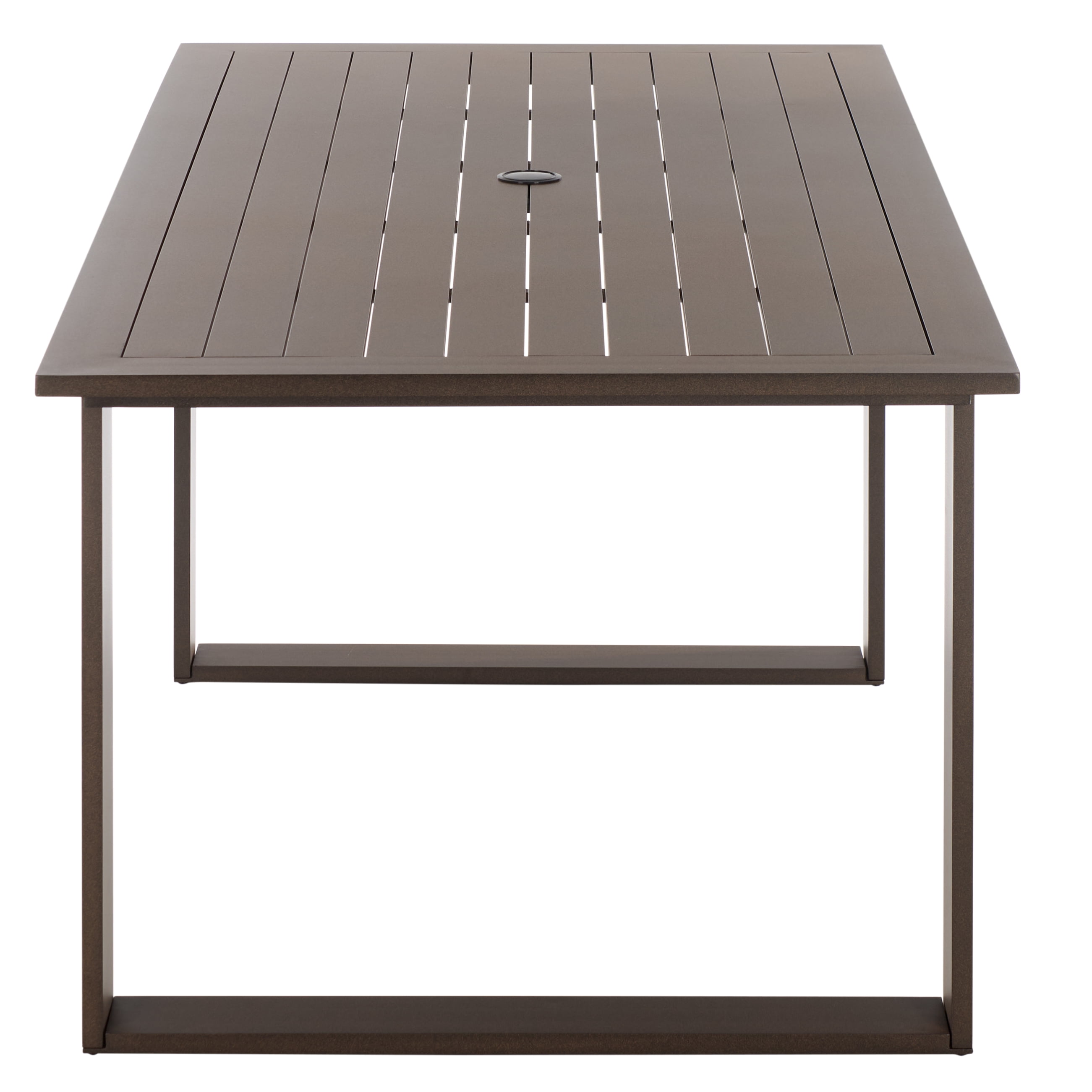 Safavieh Fash Modern Aluminum Sleg Leg Outdoor Dining Table, Brown