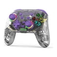 thumbnail image 1 of Mando inalámbrico para Switch PRO con diseño transparente, sensor de movimiento de 6 ejes, doble vibración, programación de macros y RGB, 1 of 9