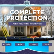 Buffalo Blizzard Deluxe Blue/Black Rectangle Swimming Pool Winter Cover, 12' x 20'