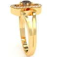 thumbnail image 5 of Split Band Smoky Quartz Diamond Cocktail Ring In 14k Yellow Gold, 5 of 6