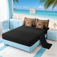 thumbnail image 4 of Manfei Vintage Leather Nautical Compass Map Twin Bedding Sets for Kids Boys and Girls, Coastal Sailing Print Bedding Comforter Set, Black Reversible 7-Piece, 4 of 6