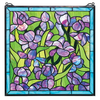 Ebros Louis Comfort Tiffany Four Seasons Spring Stained Glass Art with Base