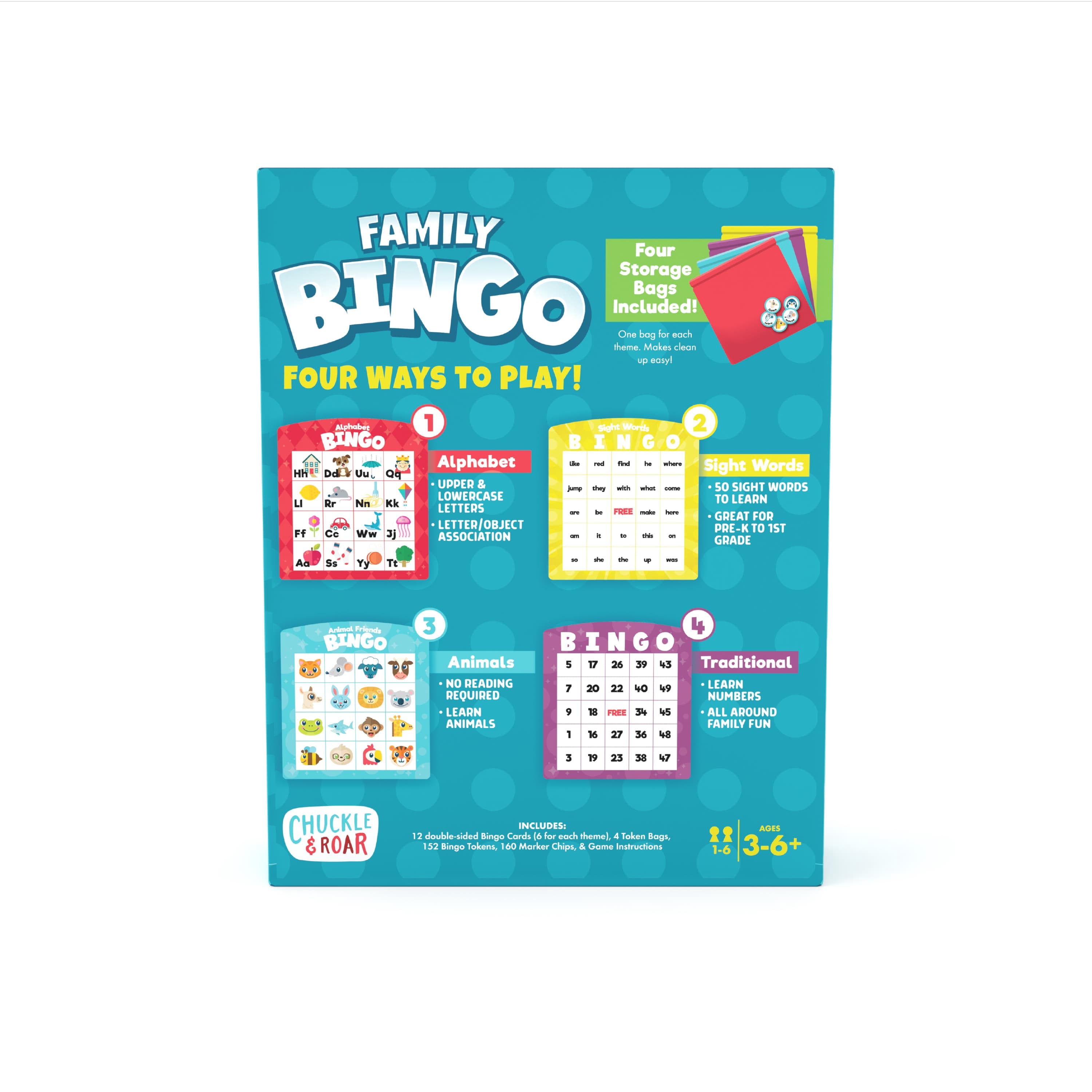 Chuckle & Roar Family Bingo for Children Ages 3-6 and older by Buffalo Games
