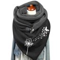 thumbnail image 4 of Women  Feather Vintage Print Boho Scarf  Shawls Wraps Winter Warm Short Scarves, 4 of 4
