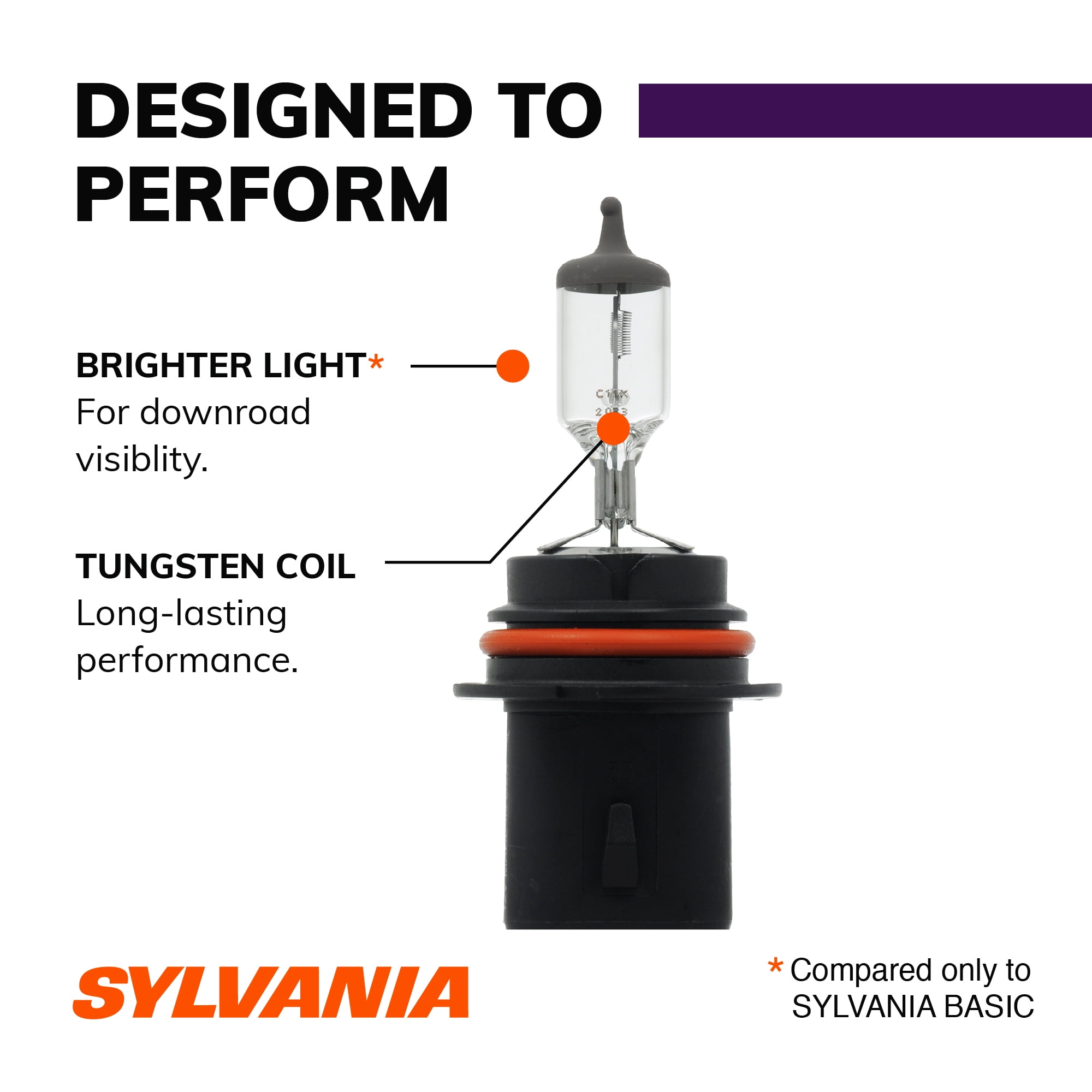 (2 pack) Sylvania 9007 XtraVision Halogen Headlight Bulb, 1 Pack, Compatible with Multiple Cars