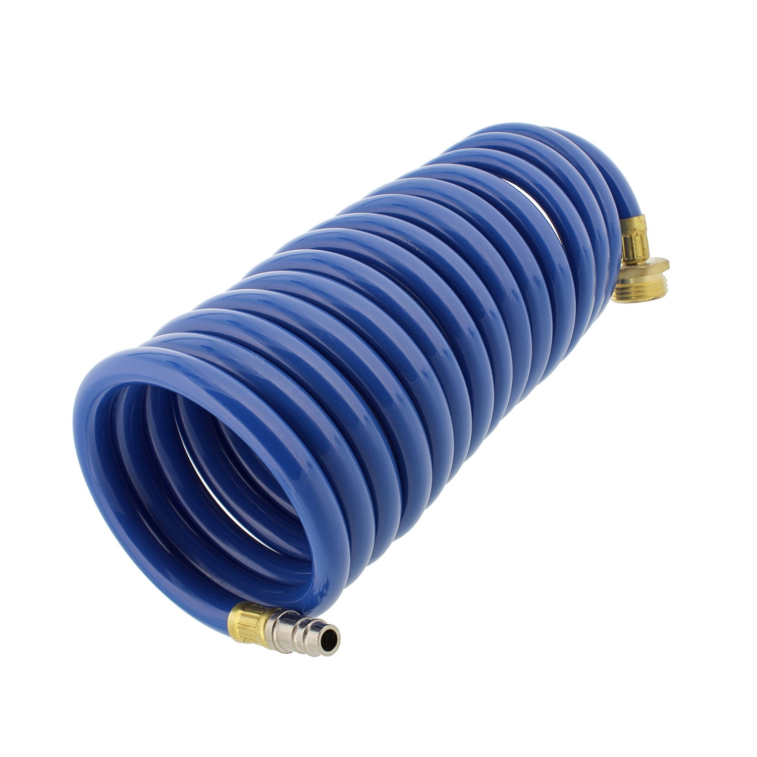 Coil Hose Water Hoses Expandable Perfect Coil Water Hose RV Wash Water Hose Spring Washdown Short Small 25 Foot Coiling Garden Marine Grade 3/4 Inch Connectors Self Recoil 25FT Coiled Boat Hose 