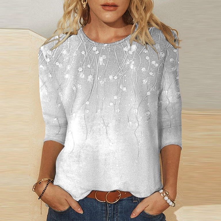 Tops for Women Trendy Ladies Summer T Shirts Girls Blouse Womens Winter Fashion Tops Ladies Dress Blouses Fitted Baseball Tees Women Summer Blouse Lightweight Silk Button down Shirts Crazy Grey 2XL - Tops for Women Trendy Ladies Summer T Shirts Girls Blouse Womens Winter Fashion Tops Ladies Dress Blouses Fitted Baseball Tees Women Summer Blouse Lightweight Silk Button down Shirts Crazy Grey 2XL -