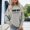 Grey, variant on Hoodie Women Smooth Stretch Print Long Sleeve Crew Neck Loose Pullover Sweatshirt Womens Sweatshirts Grey L