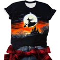 thumbnail image 6 of Qzwdhjm Plus Size Halloween Shirts for Women Short Sleeve Spooky Season Tshirts Crewneck Plus Size Witch Graphic Tees for Fall Party, 6 of 6