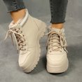 thumbnail image 6 of RuiJiao Gift Women's High-Top Fleece Lined Boots, Trendy Thick Heel Workwear Short Boots, 6 of 9