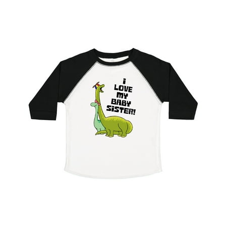 

Inktastic I Love My Baby Sister with Baby Brontosauruses Gift Toddler Boy or Toddler Girl T-Shirt