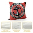thumbnail image 4 of JRXY  Anchor Compass Throw Pillow Cases Outdoor Nautical Pillow Covers Blue and White Stripes Decorative Cushion Cover Red and White Pillowcases for Beach Coast Home Bedroom White, 4 of 5