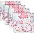 thumbnail image 5 of GZHJMY Cute Sheep Cloth Napkins Set of 1, Reusable Washable Oversized Table Napkins for Family Wedding Dinner Party Home Decor, 20 Inch Decorative Washcloths, 5 of 7