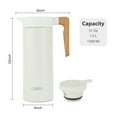 thumbnail image 4 of Coffee Carafe 51 Ounce Stainless Steel White Thermal Carafe Vacuum DUIERA Coffee Pot Keep Hot/Cold, 4 of 6