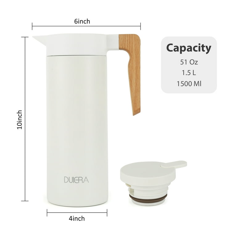 White thermal top coffee carafe