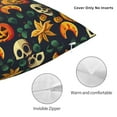 thumbnail image 4 of Rateoe Halloween Skull Pattern Throw Pillow Cover Premium Pillow Stuffer Sham Square for Decorative Cushion Bed Couch Sofa(Pillow insert not included), 4 of 8